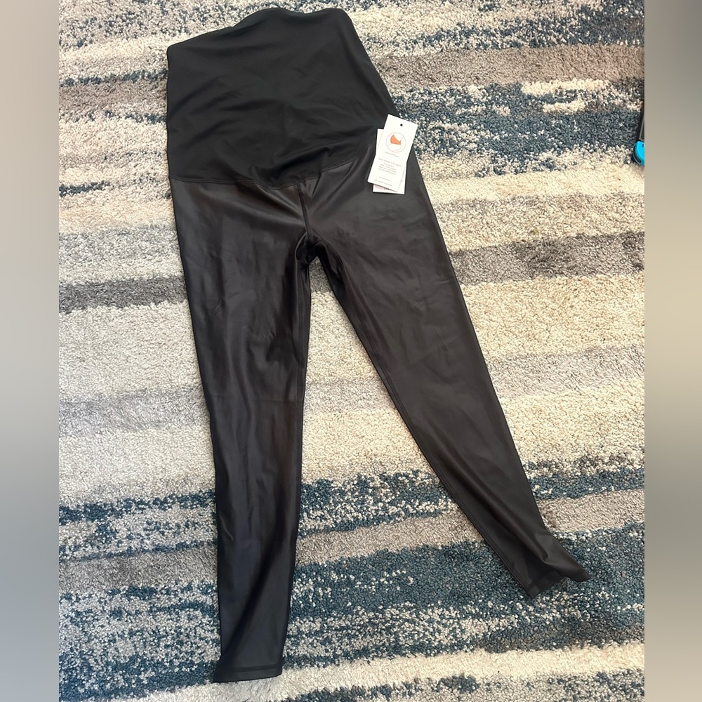 Black active high gloss Leggings